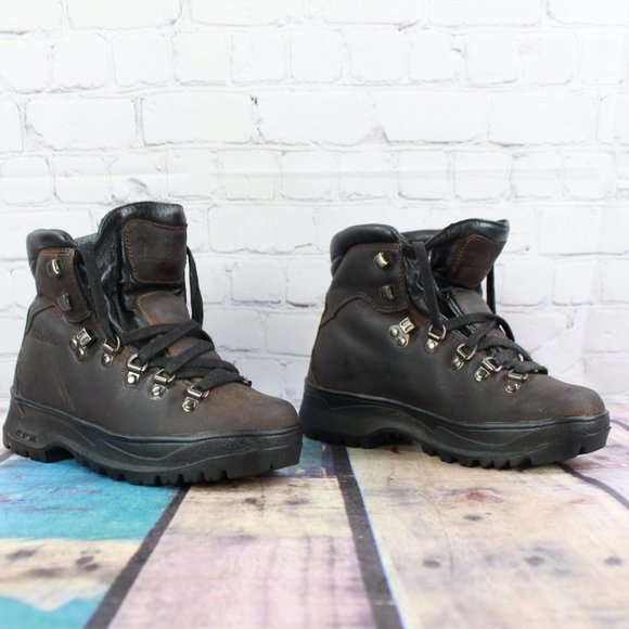 LL Bean Cresta Brown Leather Vibram Sole Trail Hiking Ankle Boots 6 M - Picture 3 of 9